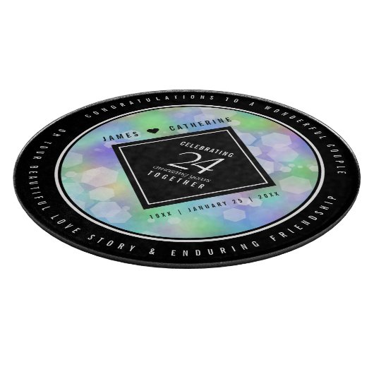 Planche À Découper Élégante 24e anniversaire du Mariage Opal (Coin)