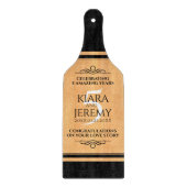 Planche À Découper Élégante 5ème anniversaire de Mariage de bois (Devant)