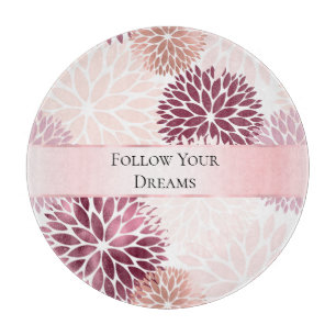 Planche À Découper Élégante et Chic Fête de Mariage Florale Rose