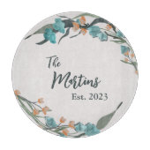 Planche À Découper Élégante famille botanique Dusty Blue Sage (Devant)