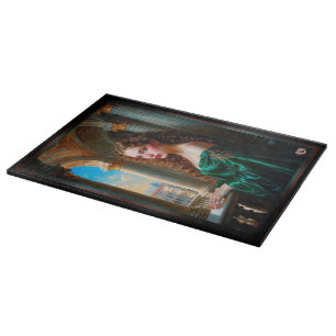 Planche À Découper Élégante femme de la Renaissance en robe verte