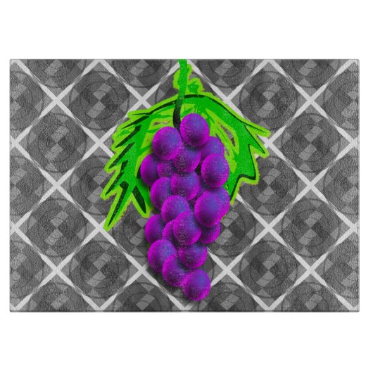 Planche à découper élégante Luxe Splash de raisin (Devant)