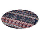 Planche À Découper Elégante Marine Paisley : Conception des frontière (Coin)