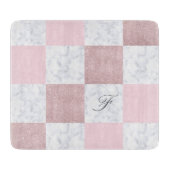 Planche À Découper Elégante parties scintillant en marbre blanc et or (Devant)