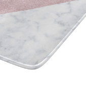 Planche À Découper Elégante parties scintillant rose en or blanc marb (Coin)