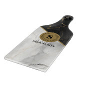 Planche À Découper Élégante planche de découpe monogrammée en marbre (Coin)