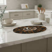 Planche À Découper Élégante typographie Monogram Tortoise Shell