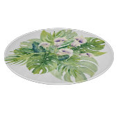 Planche À Découper Elégantes fleurs de Calla exotique et feuilles tro (Coin)