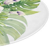 Planche À Découper Elégantes fleurs de Calla exotique et feuilles tro (Coin)