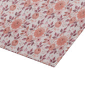 Planche À Découper Élégantes fleurs roses vintage  (Coin)