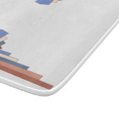 Planche À Découper Éléments Art déco en or rose & bleu (Coin)