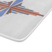Planche À Découper Éléments Art déco en or rose & bleu (Coin)