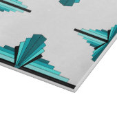 Planche À Découper Éléments Art déco en vert turquoise (Coin)
