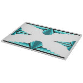 Planche À Découper Éléments Art déco en vert turquoise (Coin)