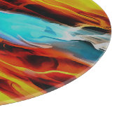 Planche À Découper Eléments Chauds Et Froids Acrylique Verser Abstrai (Coin)