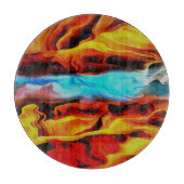 Planche À Découper Eléments Chauds Et Froids Acrylique Verser Abstrai (Devant)