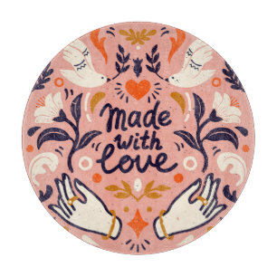 Planche À Découper Éléments d'amour : composition rose vintage.