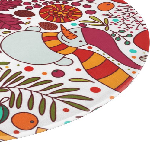 Planche À Découper Éléments de Noël festifs Design sans couture (Coin)