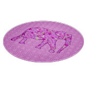 Planche À Découper Eléphant à fleurs - orchidée et magenta (Coin)