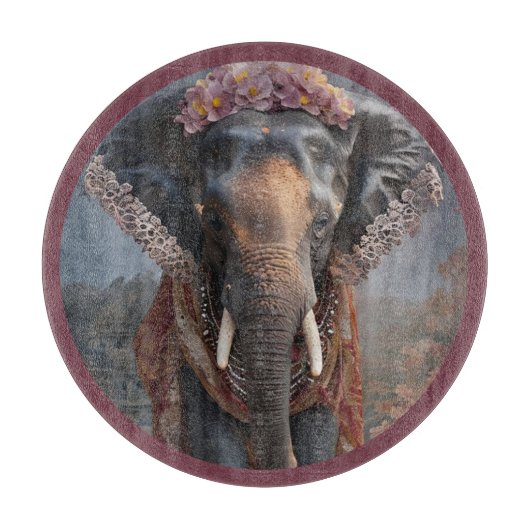 Planche À Découper Eléphant botanique (Devant)