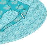 Planche À Découper Éléphant Paisley - turquoise et aqua (Coin)