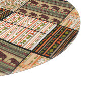 Planche À Découper Eléphants de Patchwork : Texture ornementale (Coin)