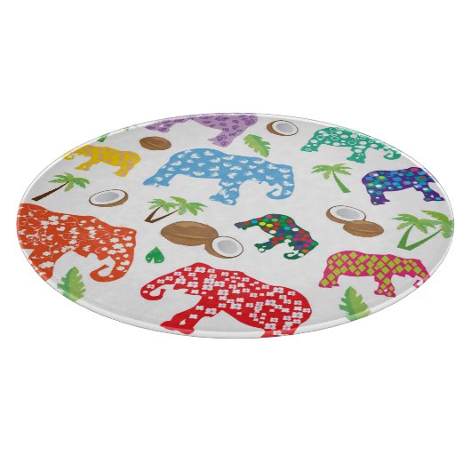 Planche À Découper Éléphants tropicaux (Coin)