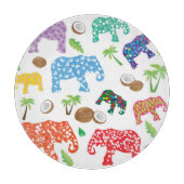 Planche À Découper Éléphants tropicaux (Devant)