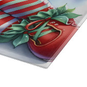 Planche À Découper Elfe de Noël couché avec Calico Kitten (Coin)