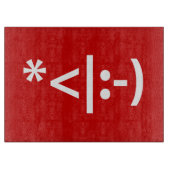 Planche À Découper Elfe de Noël Emoticon Xmas ASCII Texte Art (Devant)