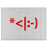 Planche À Découper Elfe de Noël Emoticon Xmas ASCII Texte Art (Devant)