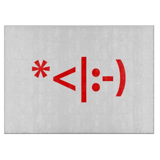 Planche À Découper Elfe de Noël Emoticon Xmas ASCII Texte Art (Devant)