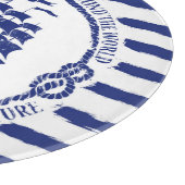 Planche À Découper Emblème nautique avec le bateau de navigation (Coin)