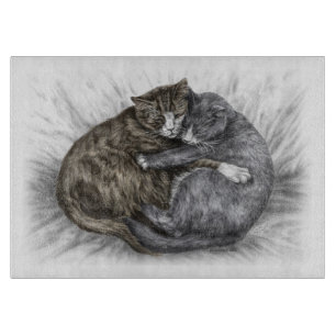Planche À Découper Embrasser les chats qui dorment
