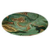 Planche À Découper Emerald Elegance : Gold Marble Luxe (Coin)