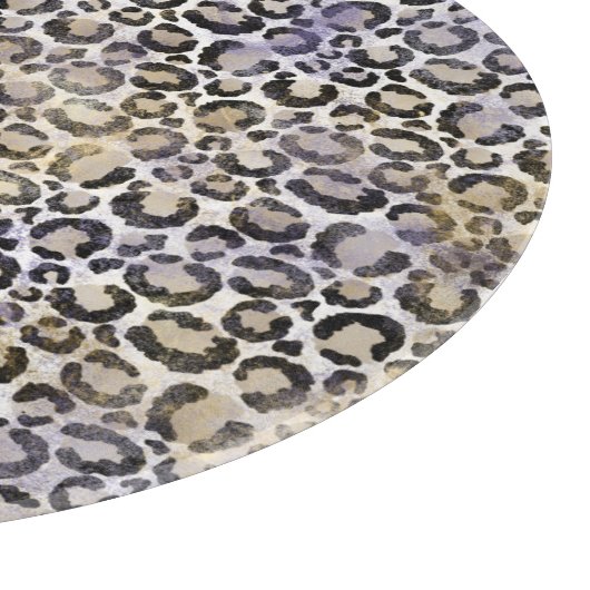 Planche À Découper Empreinte de léopard d'or violet (Coin)