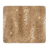 Planche À Découper Empreinte de léopard Gold Glam Parties scintillant (Devant)