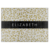 Planche À Découper Empreinte de léopard, Leopard d'or, Parties scinti (Devant)