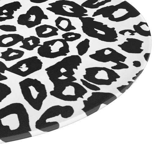 Planche À Découper Empreinte de léopard noir et blanc (Coin)