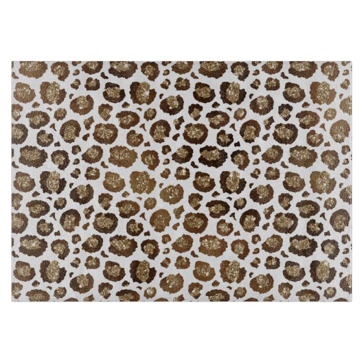 Planche À Découper Empreinte de léopard Parties scintillant or (Devant)