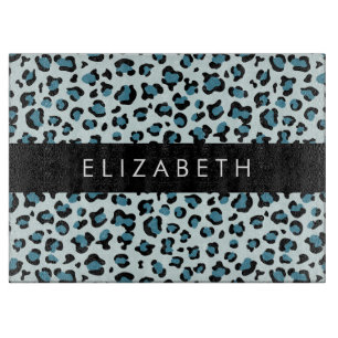 Planche À Découper Empreinte de léopard, Spots, Leopard Bleu, Votre N