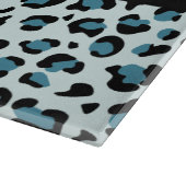 Planche À Découper Empreinte de léopard, Spots, Leopard Bleu, Votre N (Coin)
