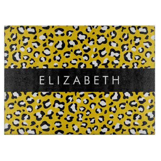 Planche À Découper Empreinte de léopard, Spots, Leopard Jaune, Votre  (Devant)