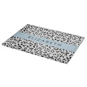 Planche À Découper Empreinte de léopard, Spots, Noir Et Blanc, Votre (Coin)
