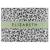 Planche À Découper Empreinte de léopard, Spots, Noir Et Blanc, Votre  (Devant)