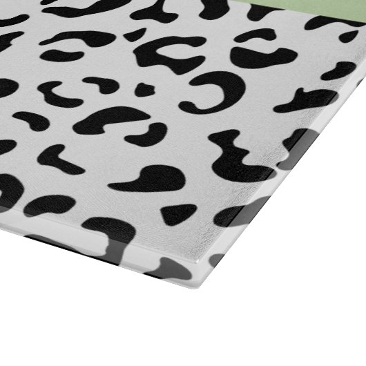 Planche À Découper Empreinte de léopard, Spots, Noir Et Blanc, Votre  (Coin)