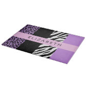 Planche À Découper Empreinte de léopard, Zebra Print, Purple, Votre n (Coin)