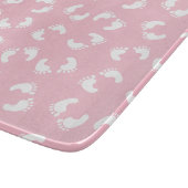 Planche À Découper Empreintes Bébé, Pied Bébé, Marches, Fille Rose (Coin)