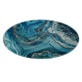 Planche à découper en agate sarcelle (Coin)