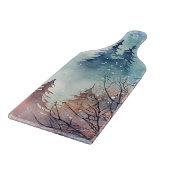 Planche à découper en art d'hiver à l'aquarelle (Coin)